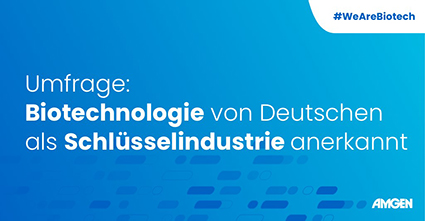 Amgen-Umfrage: Biotechnologie von Deutschen als Schlüsselindustrie anerkannt
