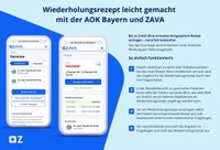 AOK Bayern und ZAVA starten das elektronische Wiederholungsrezept